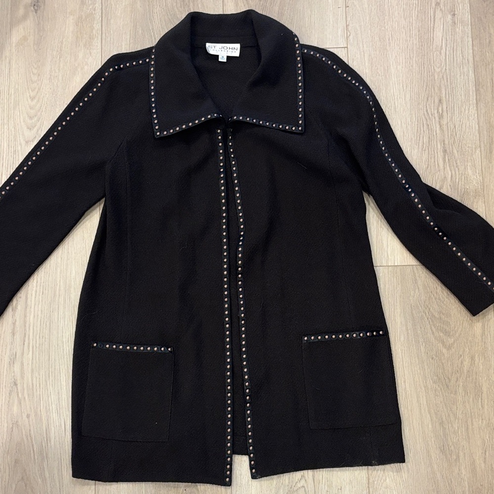 St. John Black Studded jacket